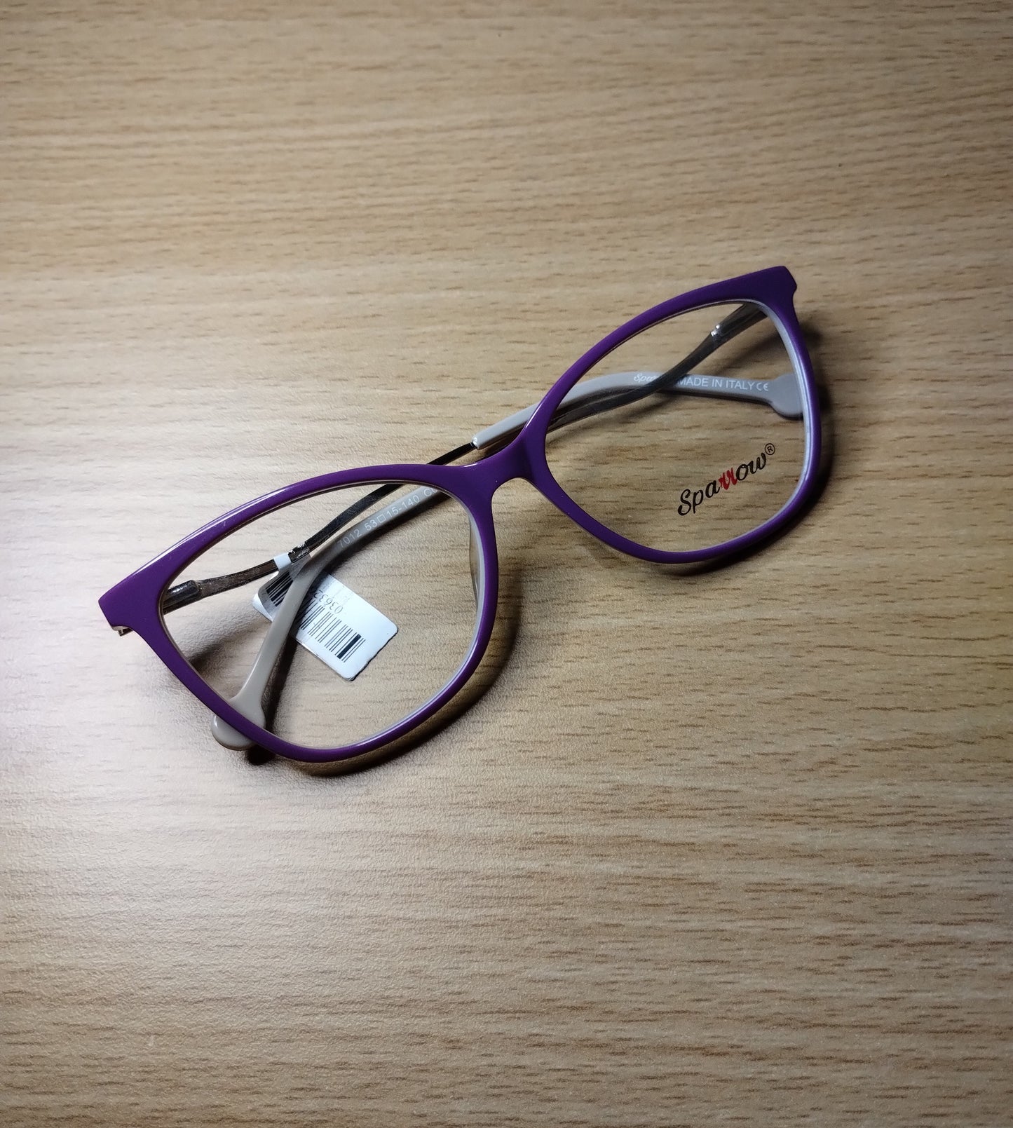 Sparrow 7012 CO5 53-15-140 Black and Purple Cat Eye Frame