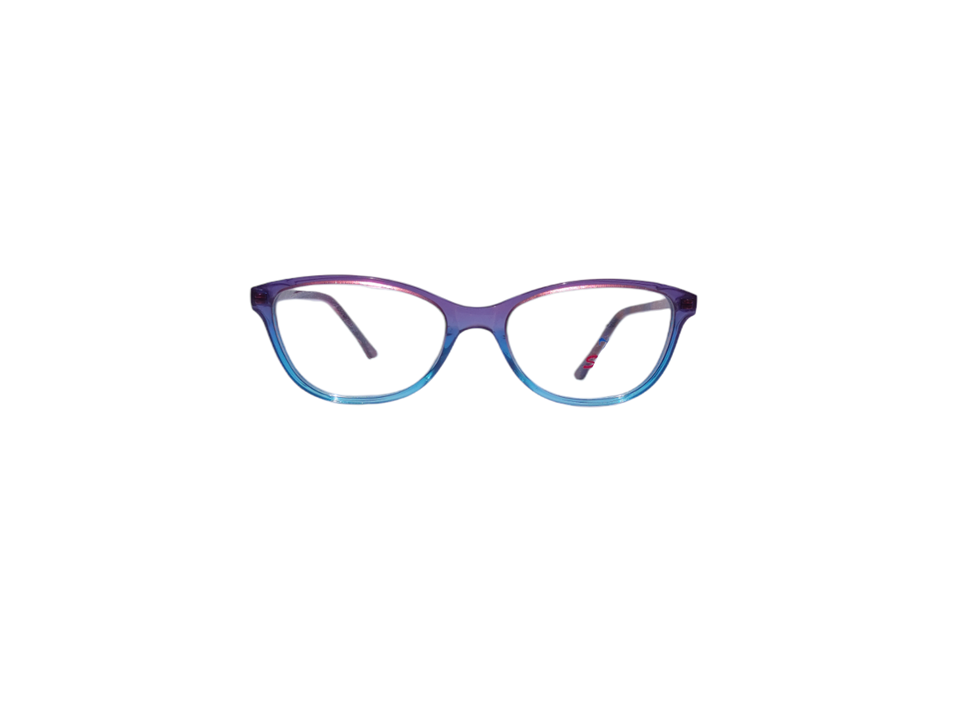 7 star Women's Cat Eye Transparent Purple and blue Frame m.4062 50-16-140