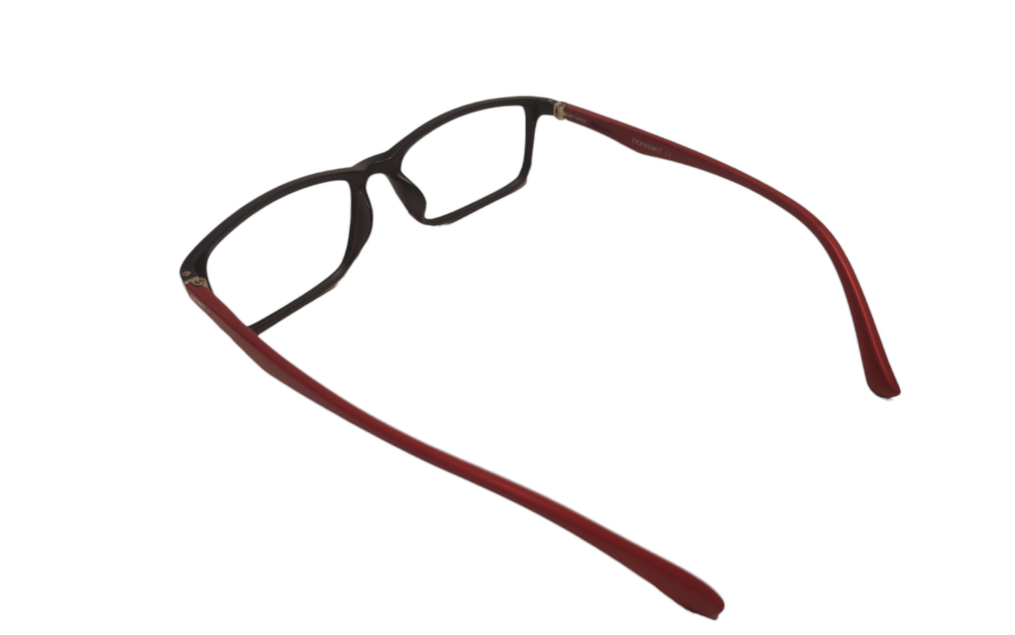 Transmit Unisex Matte Black and Matte Red Rectangle/narrow Frame TM-251 53-16 142 C2