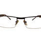 F-track Unisex Black with Red and Brown Wood Finish Frame 4001 53-17-140