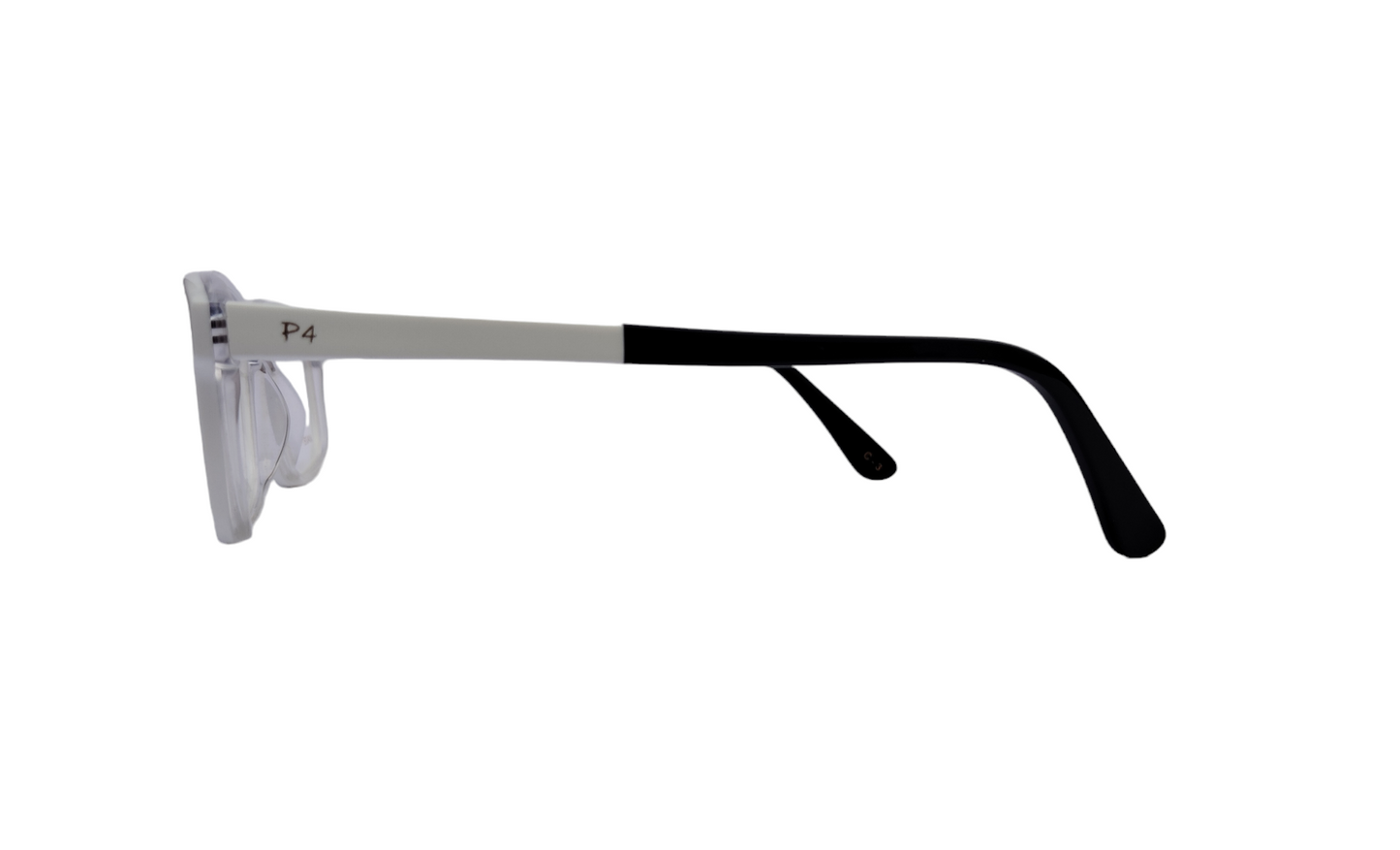 Page 4 Maze 52-19-145 White Curved Rectangle Unisex Prescription Eyewear