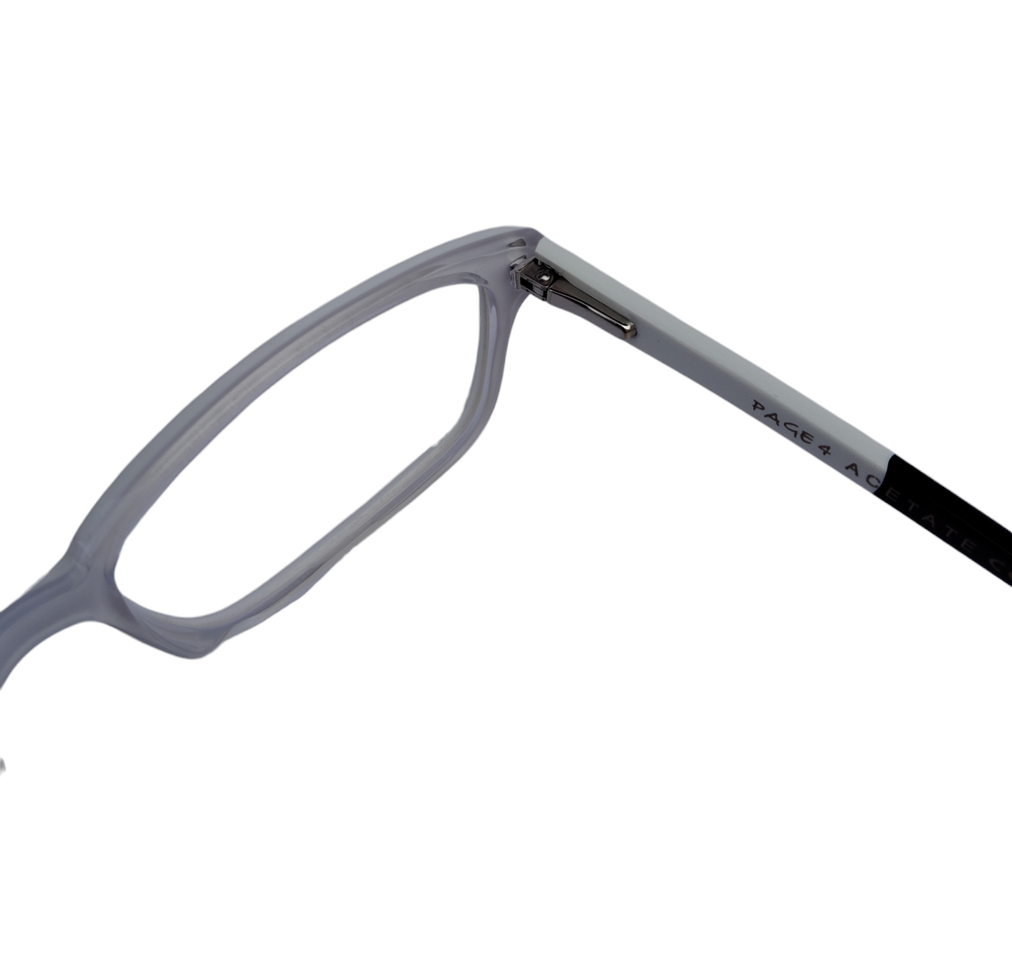 Page 4 Maze 52-19-145 White Curved Rectangle Unisex Prescription Eyewear