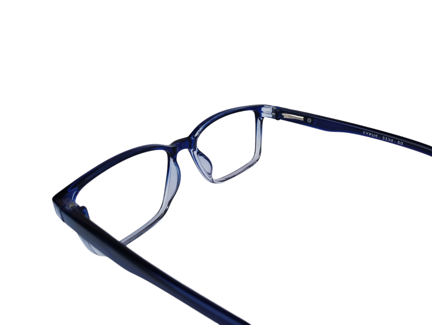 Eyrus 3334 50-18-140 Transparent and blue Unisex Square Prescription Eyewear