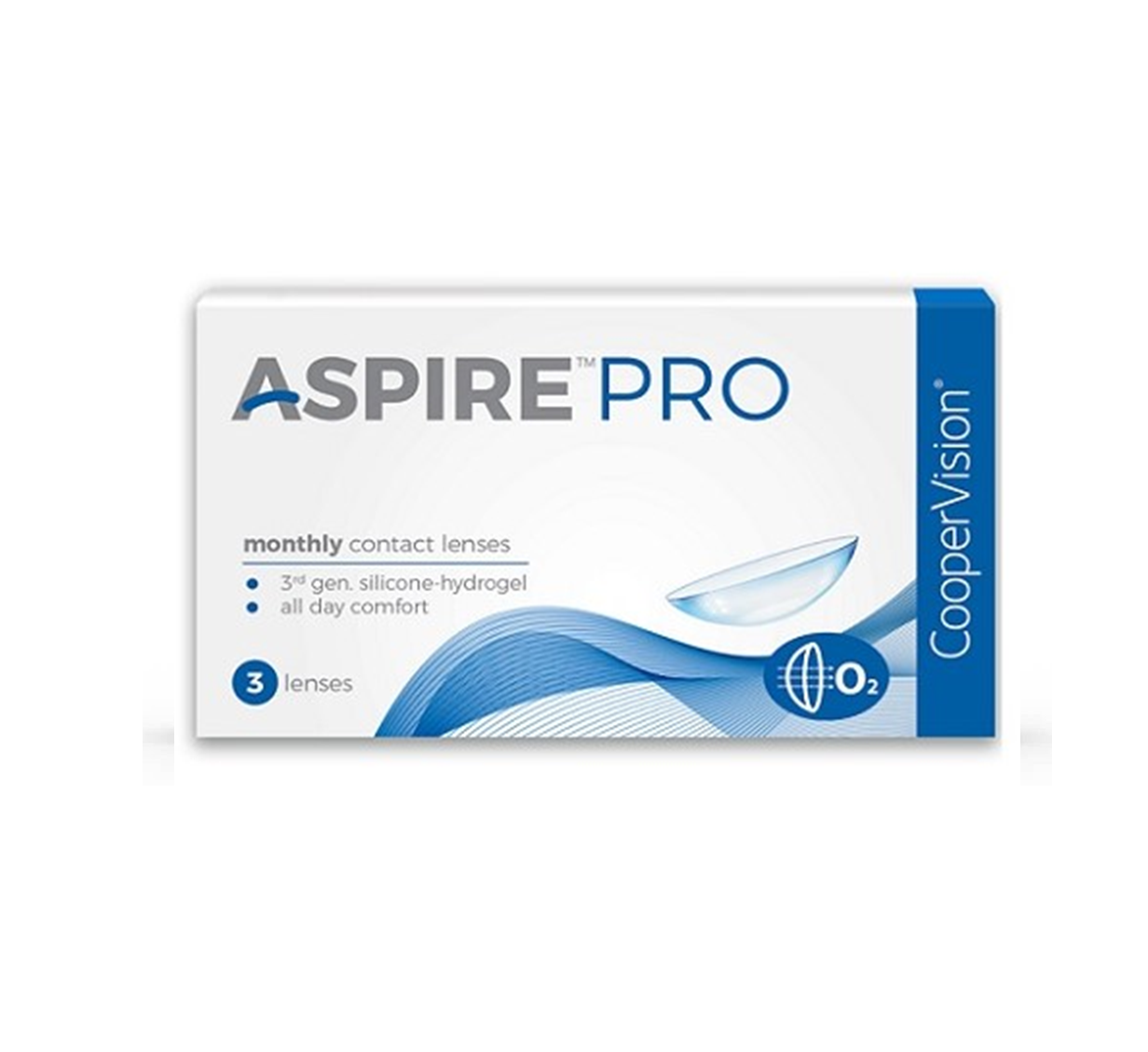 Aspire Pro Silicone Hydrogel Spherical Contact Lenses (3 lenses box)