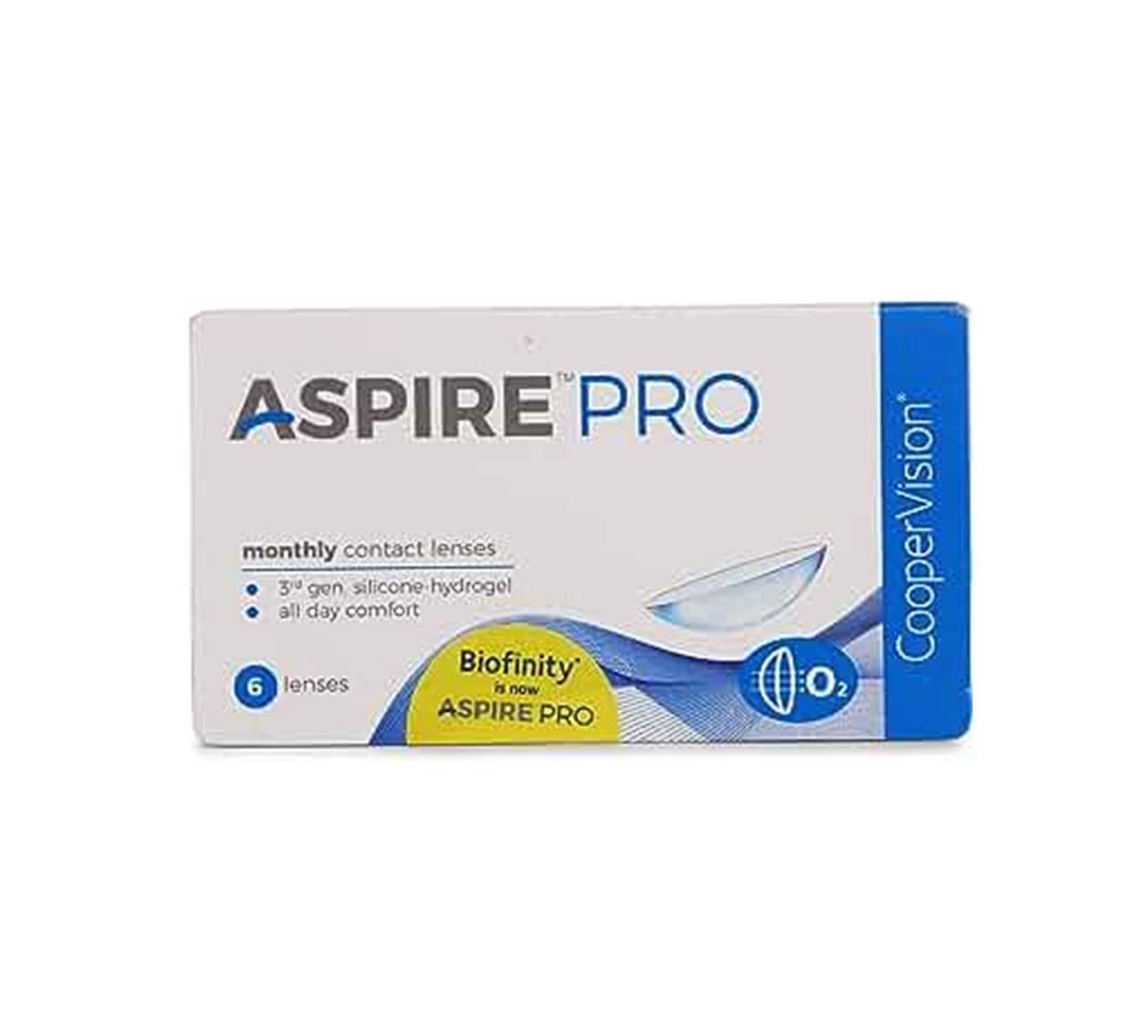 Aspire Pro Silicone Hydrogel Spherical Contact Lenses (6 lenses box)