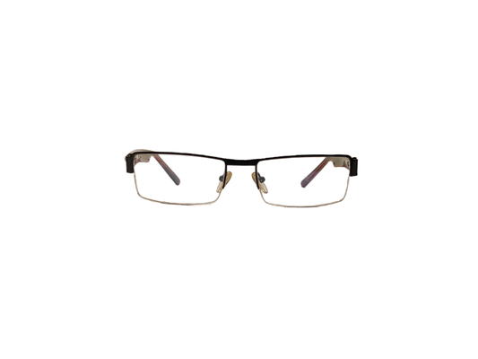 F-track Unisex Black with Red and Brown Wood Finish Frame 4001 53-17-140