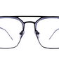 Ocean Unisex Aviator xc - 19614 53-18-145 Silver and transparent Frame