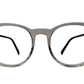 Page 4 La zion 48-18-138 Transparent Grey Round Unisex Prescription Eyewear