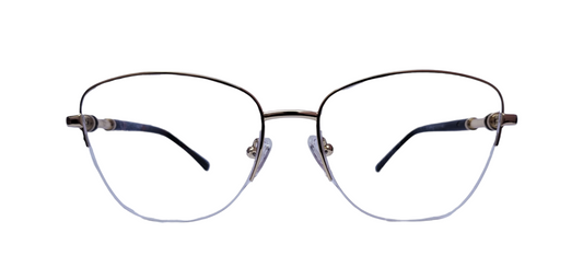 Scott SC 5418 c1 53-17-140 Gold Cat Eye Women's Half Frame