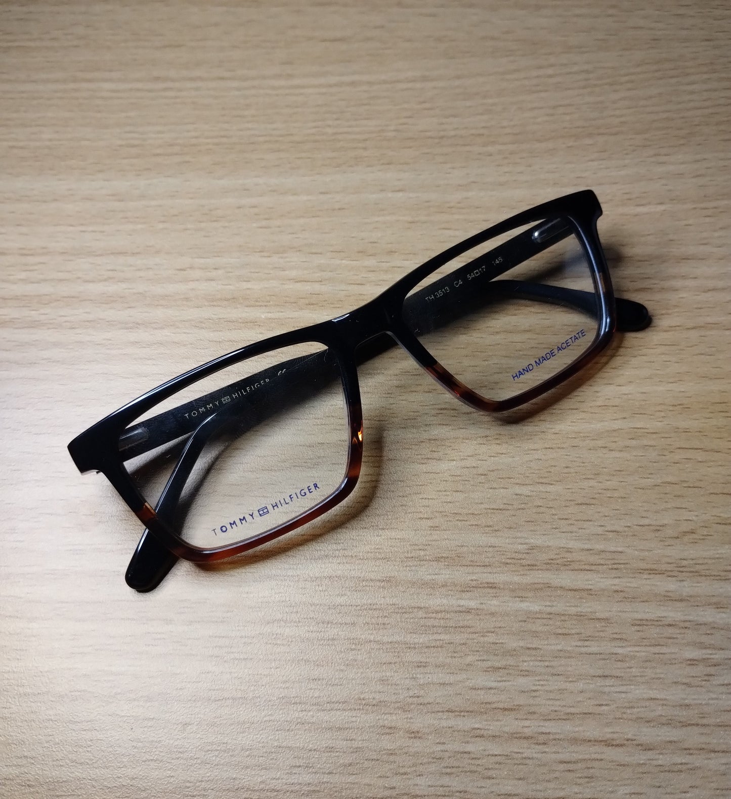 Tommy Hilfiger TH 3513 C4 54-17-145 Black and Brown Rectangle Frame