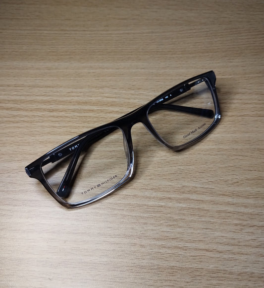 Tommy Hilfiger TH 6272 C5 57-18-145 Transparent Gray and Black Rectangle Frame