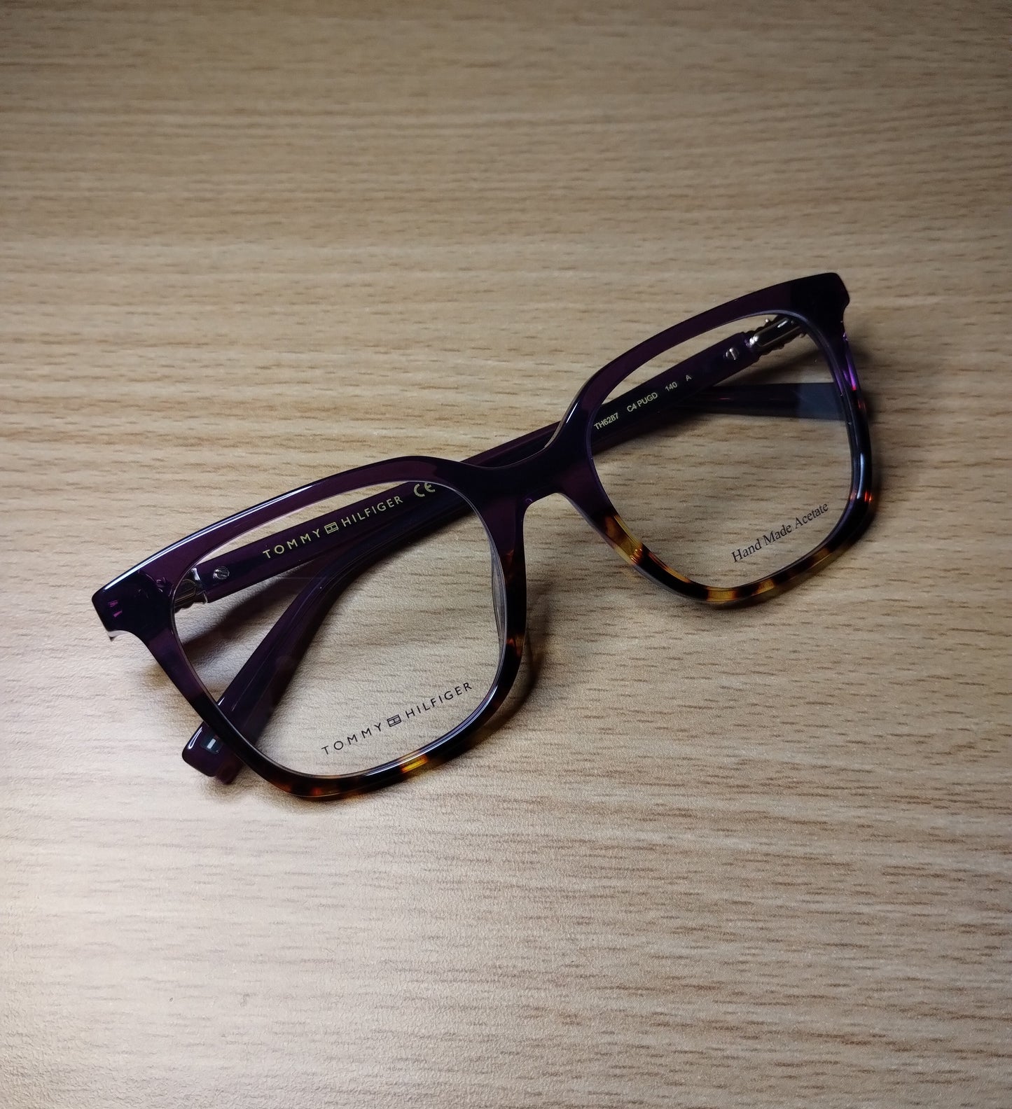Tommy Hilfiger TH 6287 C4 51-19-140 Purple and Demi Amber Square Frame