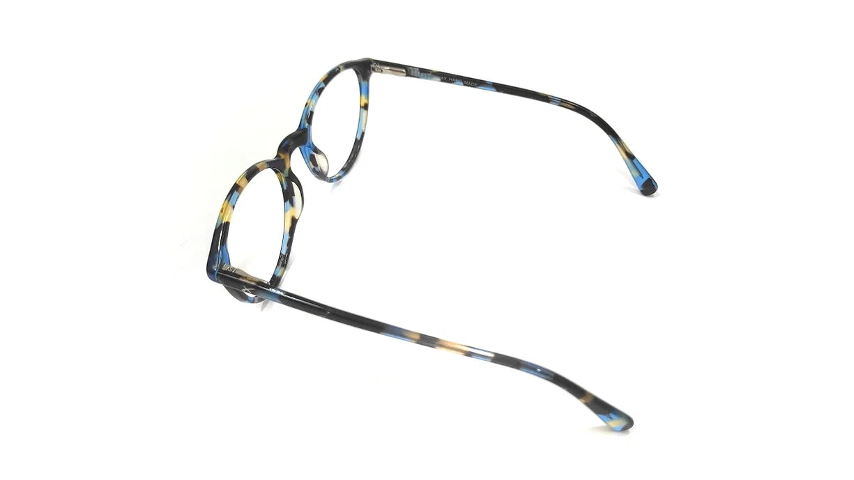 Pacex Unisex Round Black, blue & yellow Womens Frame PA9087 49-22-140
